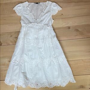 BCBGMaxAzria White Eyelet Kids Dress